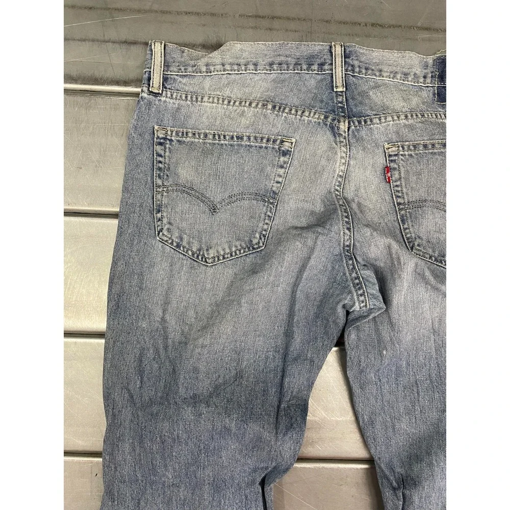 VTG Levis 559 Jeans Mens 36X34 Blue Light Wash Denim Relaxed Straight Distressed